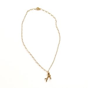 Gold-Plated Branch Paperclip Chain Necklace